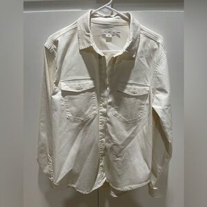 GOOD AMERICAN- Cream Button-Up Shirt - size medium